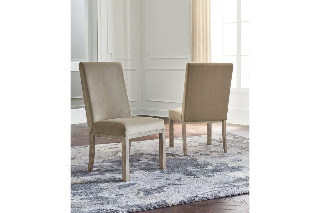 Chrestner Gray/Brown Dining Chair, Set of 2 - D983-01 - Vega Furniture