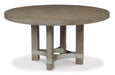 Chrestner Gray/Brown Round Dining Set - SET | D983-50 | D983-01(2) - Vega Furniture