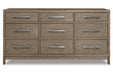 Chrestner Gray Dresser - B983-31 - Vega Furniture