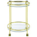 Chrissy Brass Round Glass Bar Cart - 181366 - Vega Furniture