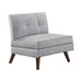 Churchill Gray Button Tufted Armless Chair - 551302 - Vega Furniture