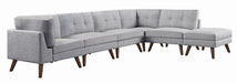 Churchill Gray Button Tufted Armless Chair - 551302 - Vega Furniture