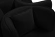 Circlet Black Velvet Roundabout Sofa - 627Black - Vega Furniture