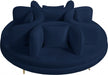 Circlet Blue Velvet Roundabout Sofa - 627Navy - Vega Furniture