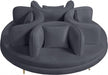 Circlet Grey Velvet Roundabout Sofa - 627Grey - Vega Furniture