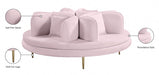 Circlet Pink Velvet Roundabout Sofa - 627Pink - Vega Furniture