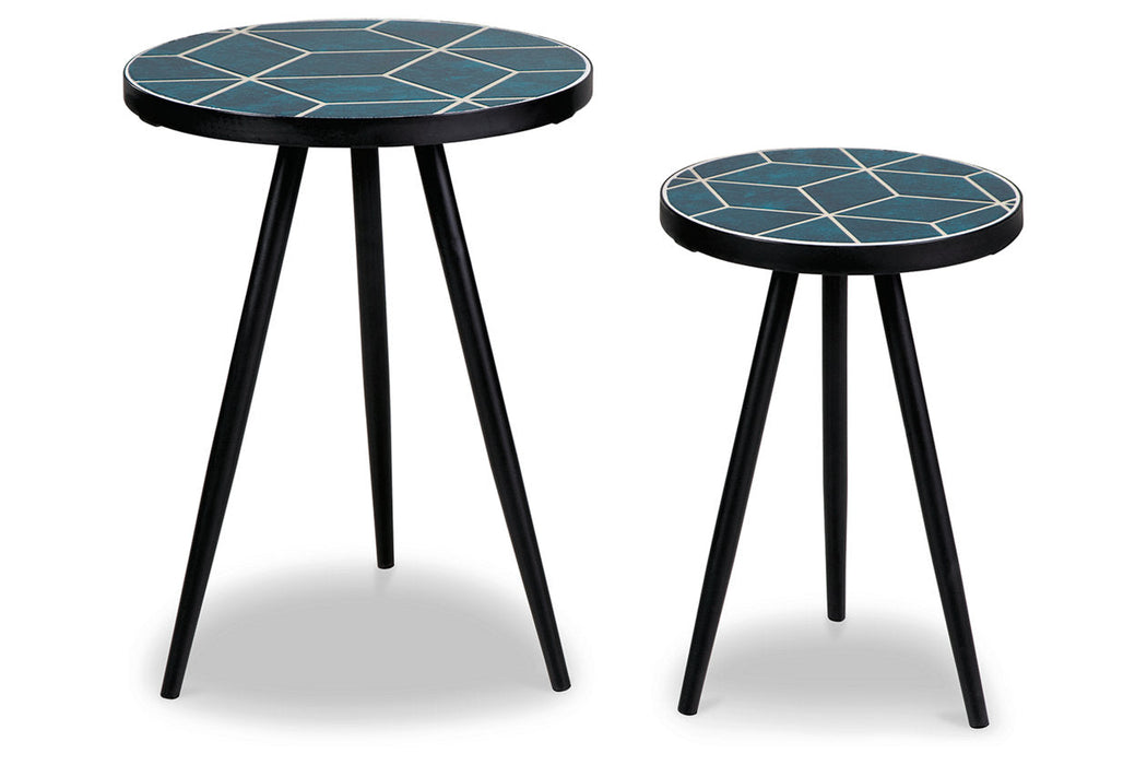 Clairbelle Teal Accent Table, Set of 2 - A4000523 - Vega Furniture