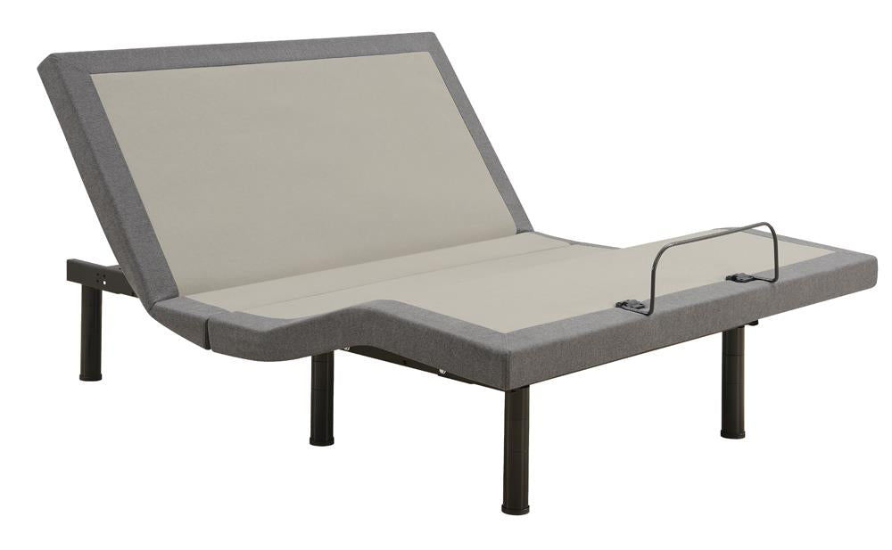 Clara Gray/Black Full Adjustable Bed Base - 350131F - Vega Furniture