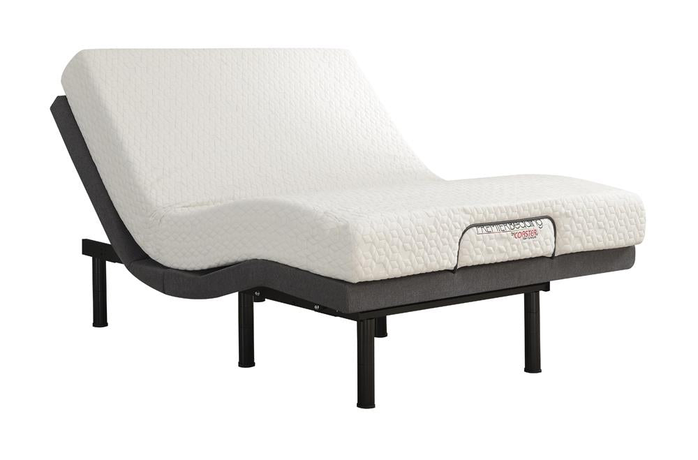 Clara Gray/Black Queen Adjustable Bed Base - 350131Q - Vega Furniture