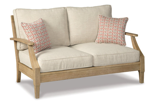 Clare View Beige Loveseat with Cushion - P801-835 - Vega Furniture