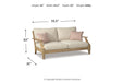 Clare View Beige Loveseat with Cushion - P801-835 - Vega Furniture