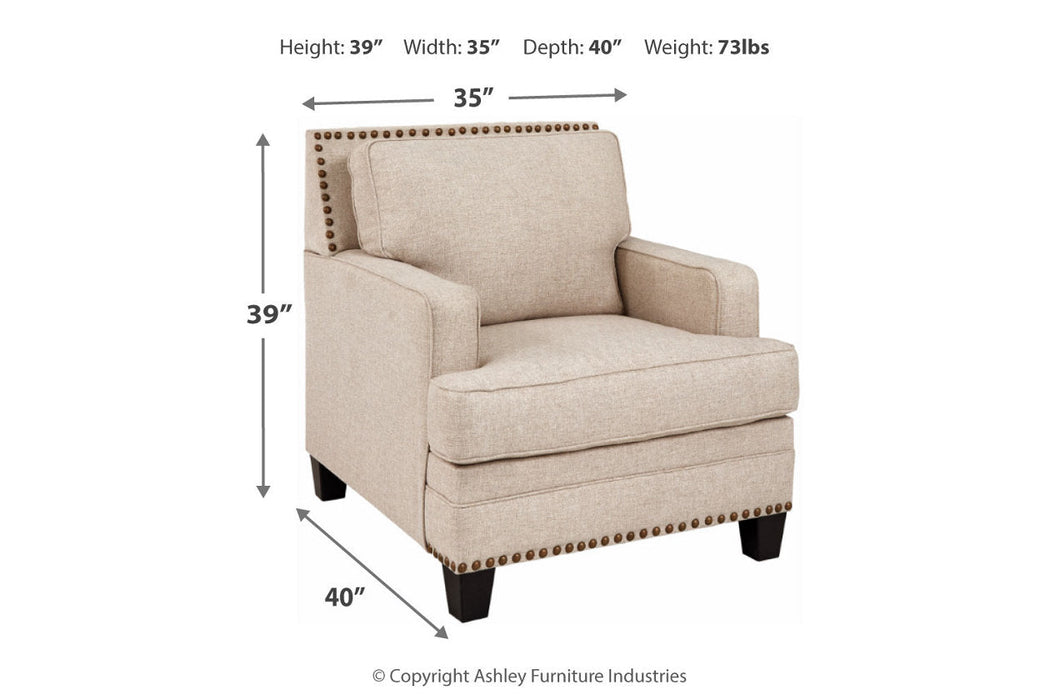 Claredon Linen Chair - 1560220 - Vega Furniture