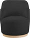 Clarita Boucle Fabric Swivel Accent Chair Black - 450Black - Vega Furniture