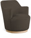 Clarita Boucle Fabric Swivel Accent Chair Brown - 450Brown - Vega Furniture