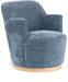 Clarita Chenille Fabric Swivel Accent Chair Blue - 449LtBlu - Vega Furniture