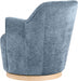 Clarita Chenille Fabric Swivel Accent Chair Blue - 449LtBlu - Vega Furniture