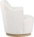 Clarita Chenille Fabric Swivel Accent Chair Cream - 449Cream - Vega Furniture