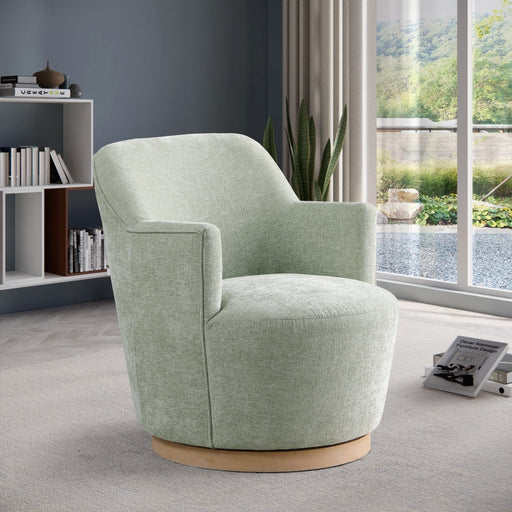 Clarita Chenille Fabric Swivel Accent Chair Green - 449Mint - Vega Furniture