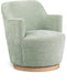 Clarita Chenille Fabric Swivel Accent Chair Green - 449Mint - Vega Furniture