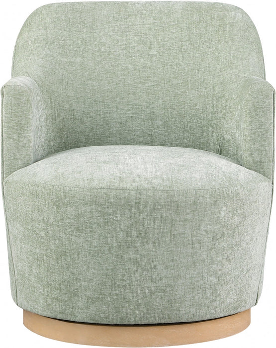 Clarita Chenille Fabric Swivel Accent Chair Green - 449Mint - Vega Furniture