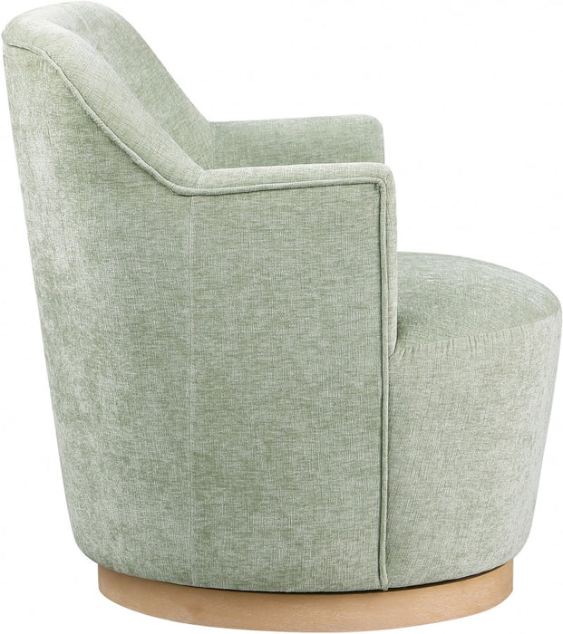 Clarita Chenille Fabric Swivel Accent Chair Green - 449Mint - Vega Furniture