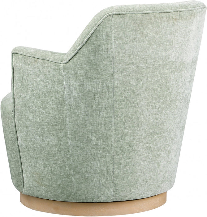 Clarita Chenille Fabric Swivel Accent Chair Green - 449Mint - Vega Furniture