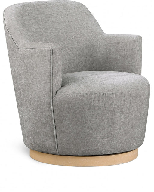 Clarita Chenille Fabric Swivel Accent Chair Grey - 449Grey - Vega Furniture
