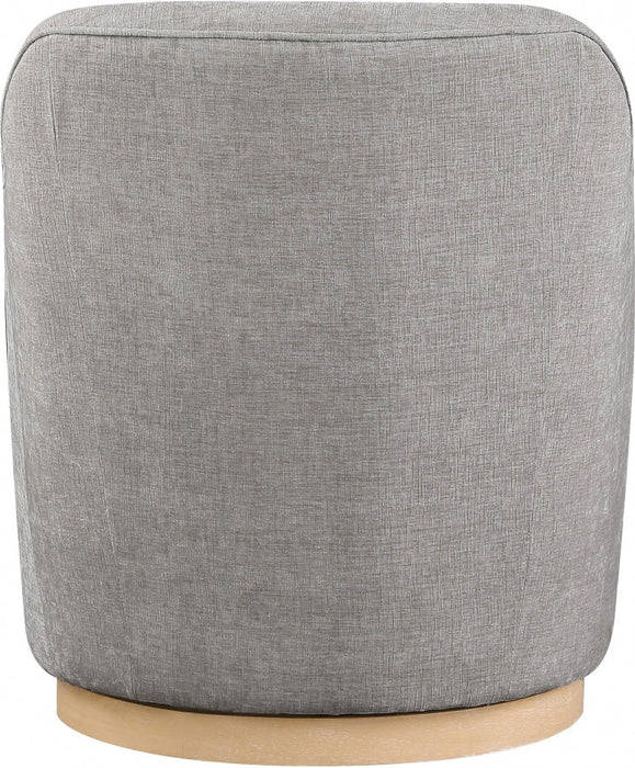 Clarita Chenille Fabric Swivel Accent Chair Grey - 449Grey - Vega Furniture