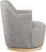 Clarita Chenille Fabric Swivel Accent Chair Grey - 449Grey - Vega Furniture