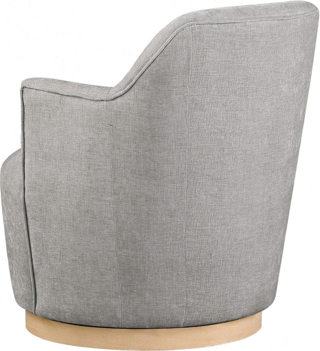 Clarita Chenille Fabric Swivel Accent Chair Grey - 449Grey - Vega Furniture