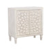 Clarkia White Accent Cabinet with Floral Carved Door - 953347 - Vega Furniture