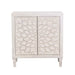 Clarkia White Accent Cabinet with Floral Carved Door - 953347 - Vega Furniture