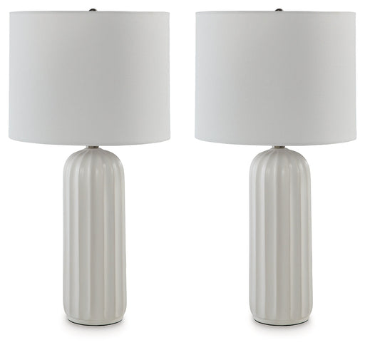 Clarkland White Table Lamp, Set of 2 - L177974 - Vega Furniture