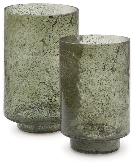 Clarkton Green Candle Holder Set (Set of 2) - A2000623 - Vega Furniture