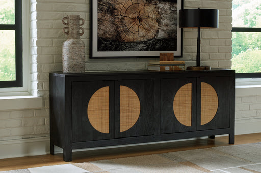 Cliffiings Black/Natural Accent Cabinet - A4000575 - Vega Furniture