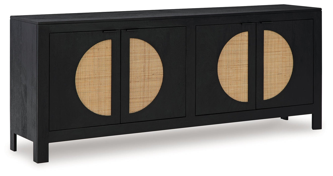 Cliffiings Black/Natural Accent Cabinet - A4000575 - Vega Furniture