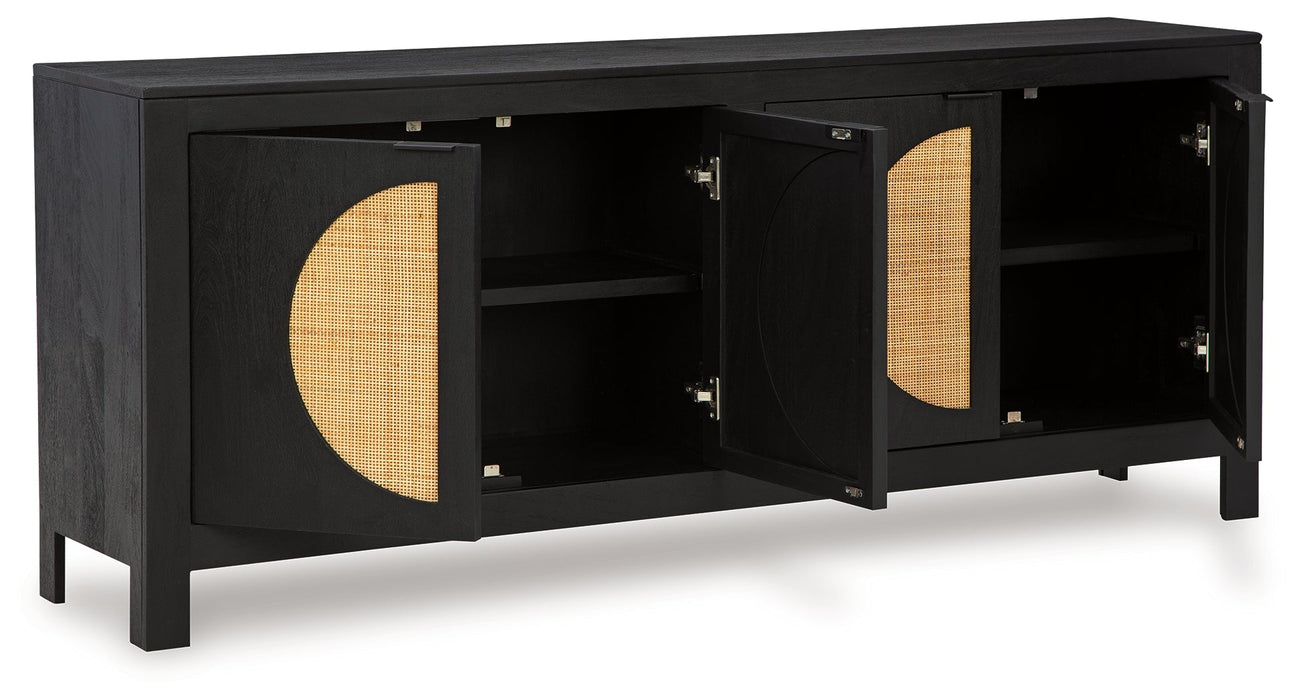 Cliffiings Black/Natural Accent Cabinet - A4000575 - Vega Furniture