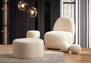 Cloe Ivory Boucle Accent Chair - CLOEIVORY-CHAIR - Vega Furniture