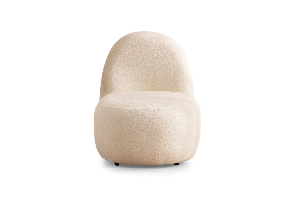 Cloe Ivory Boucle Accent Chair - CLOEIVORY-CHAIR - Vega Furniture