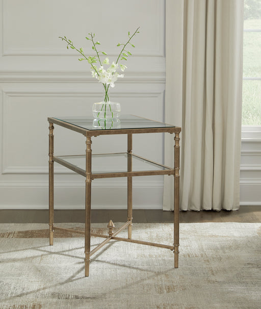 Cloverty Aged Gold Finish End Table - T440-3 - Vega Furniture