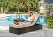 Coastline Bay Brown Outdoor Chaise Lounge with Cushion - P784-815 - Vega Furniture