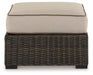 Coastline Bay Brown Outdoor Ottoman with Cushion - P784-814 - Vega Furniture