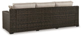 Coastline Bay Brown Outdoor Sofa with Cushion - P784-838 - Vega Furniture