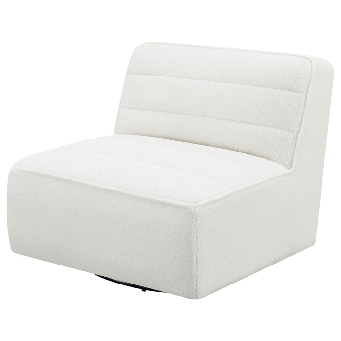 Cobie Natural Upholstered Swivel Armless Chair - 905723 - Vega Furniture