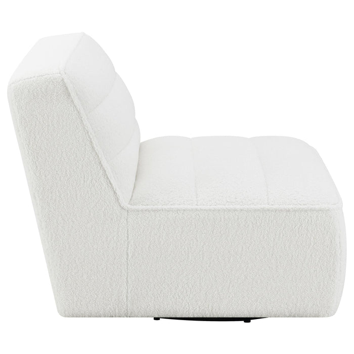 Cobie Natural Upholstered Swivel Armless Chair - 905723 - Vega Furniture