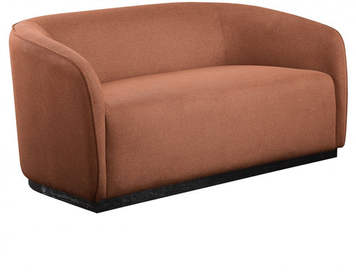 Cognac Mylah Polyester Fabric Loveseat - 675Cognac-L - Vega Furniture