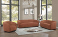 Cognac Mylah Polyester Fabric Loveseat - 675Cognac-L - Vega Furniture