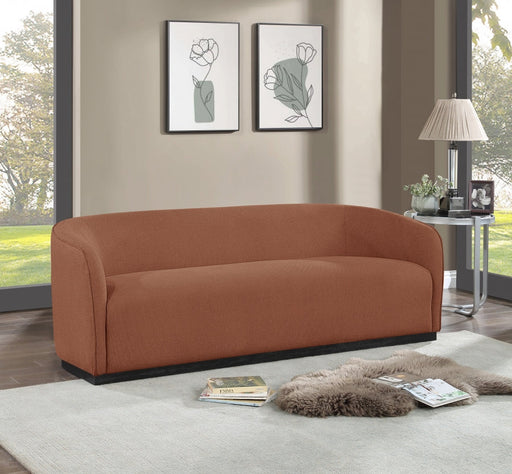 Cognac Mylah Polyester Fabric Sofa - 675Cognac-S - Vega Furniture