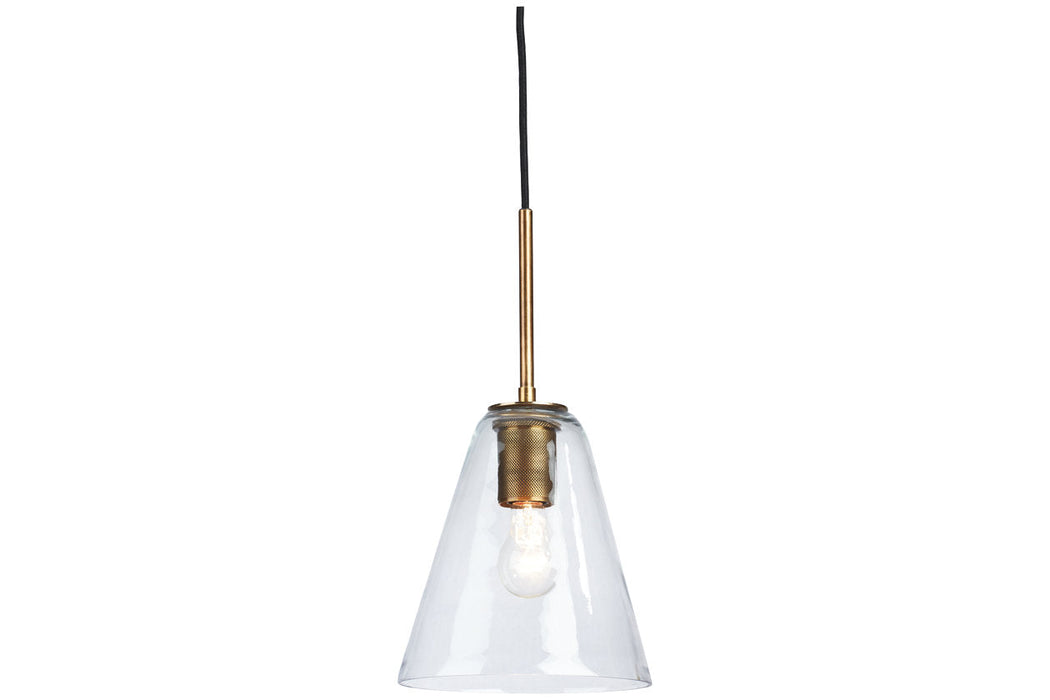 Collbrook Clear/Brass Pendant Light - L000668 - Vega Furniture