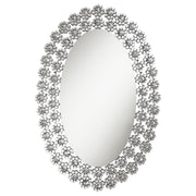 Colleen Oval Wall Mirror with Faux Crystal Blossoms - 961615 - Vega Furniture